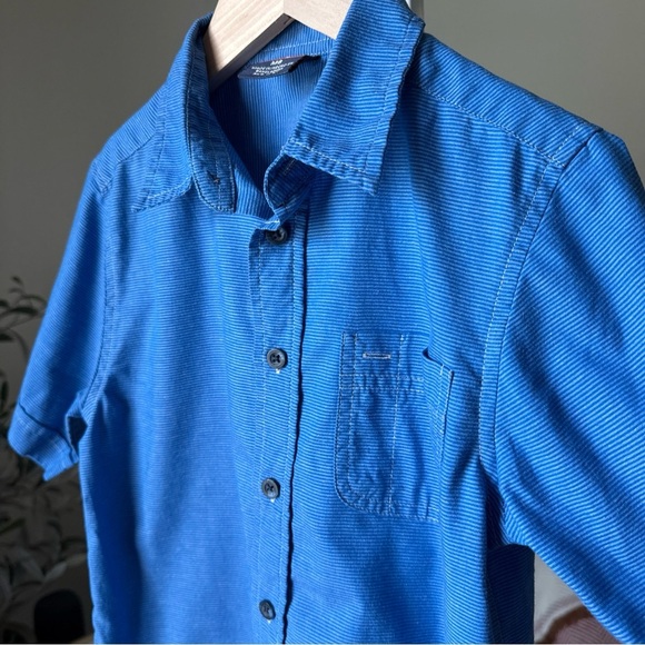 Wrangler Boy’s S/S Blue Striped Button Up Size M8 - Picture 3 of 7